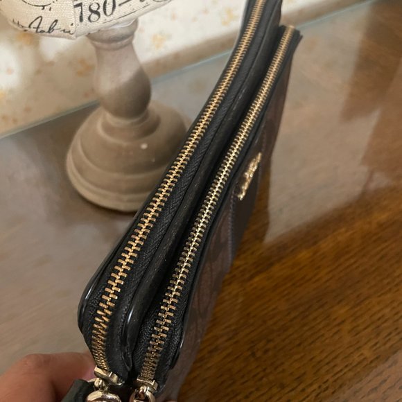 Coach Signature Brown Wristlet - Picture 4 of 12